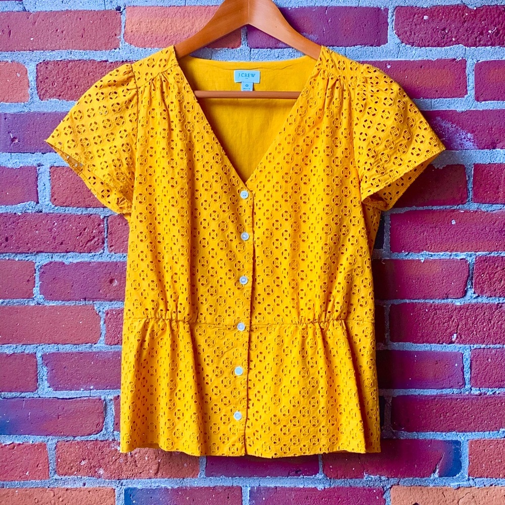 J. Crew Eyelet Blouse